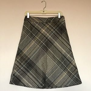 Banana Republic Wool Plaid Skirt